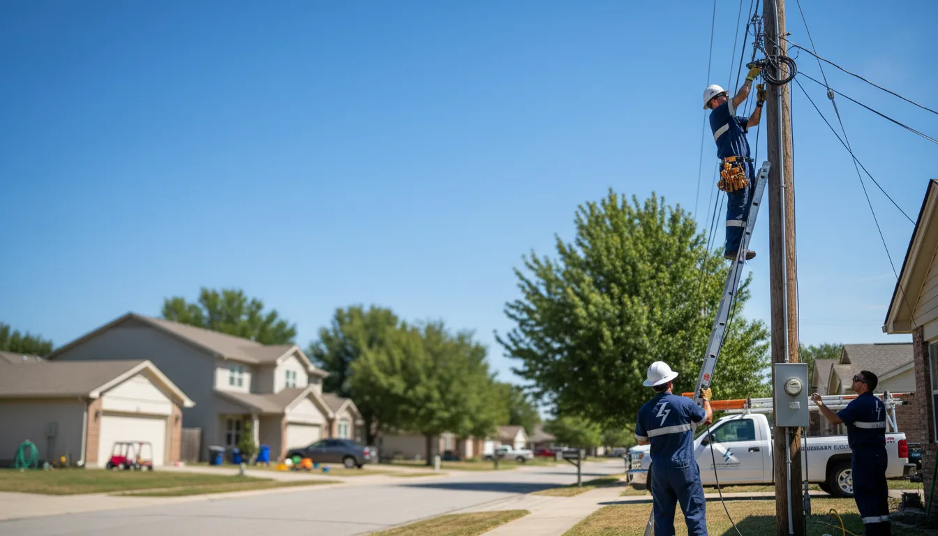 Residential electrician providing installation services in Kansas, IL